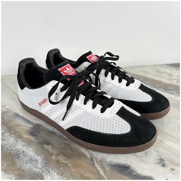 Adidas Samba OG Shoes 2010 Mens 11 White Black Red Sneakers Gum Sole Rare EUC main image 13